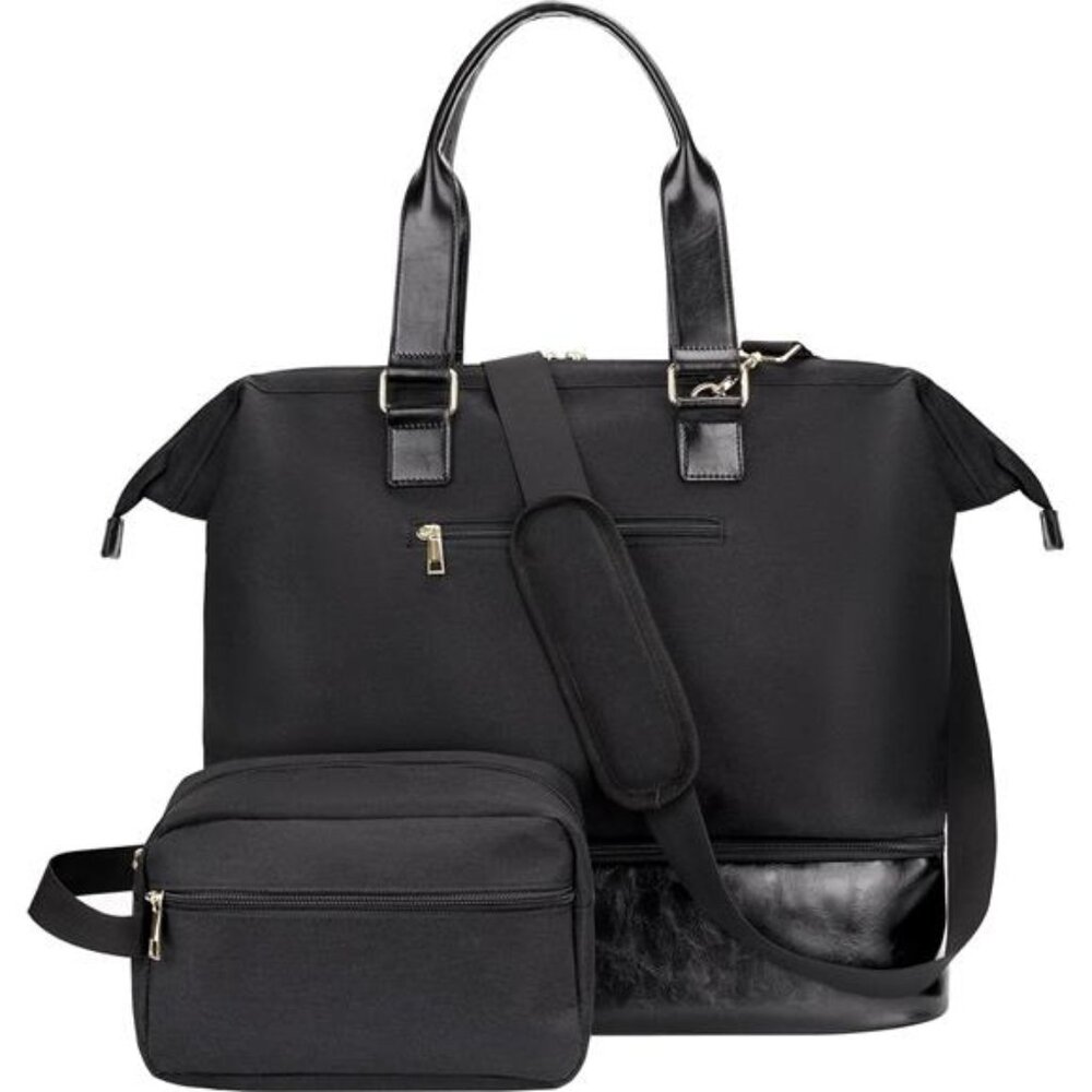 Weekender Bag with Shoe Compartment,Laptop Sleeve,USB Charging Port